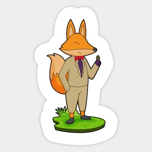Fox Groom Ring Wedding Sticker